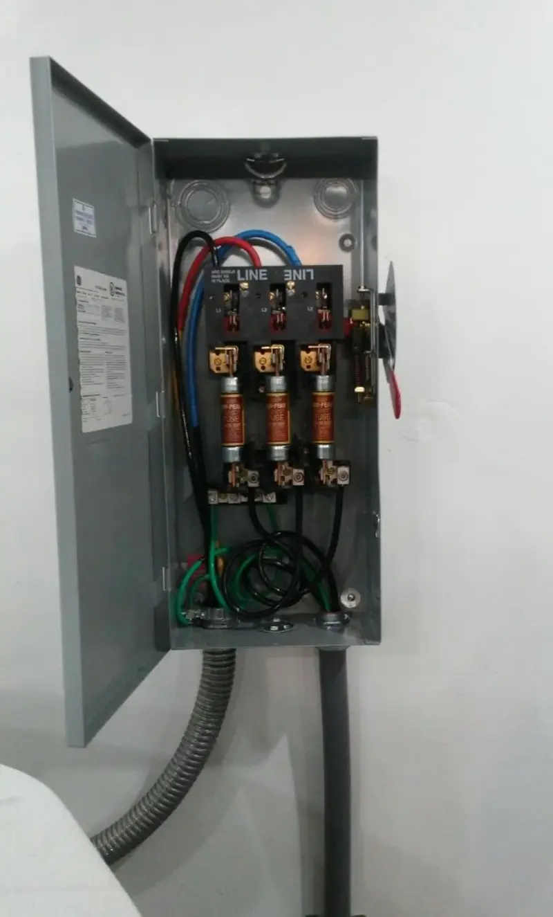 Three-phase disconnect switch installed for Electrical Wiring & Rewiring in Inver Grove Heights